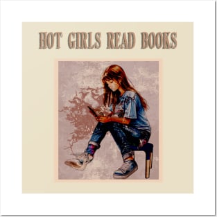 Hot girls read books Design Posters and Art